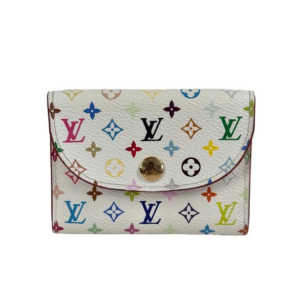 Louis Vuitton Vintage 2011 Blanc / White Multicolor Business Card Holder Wallet - Picture 1 of 10
